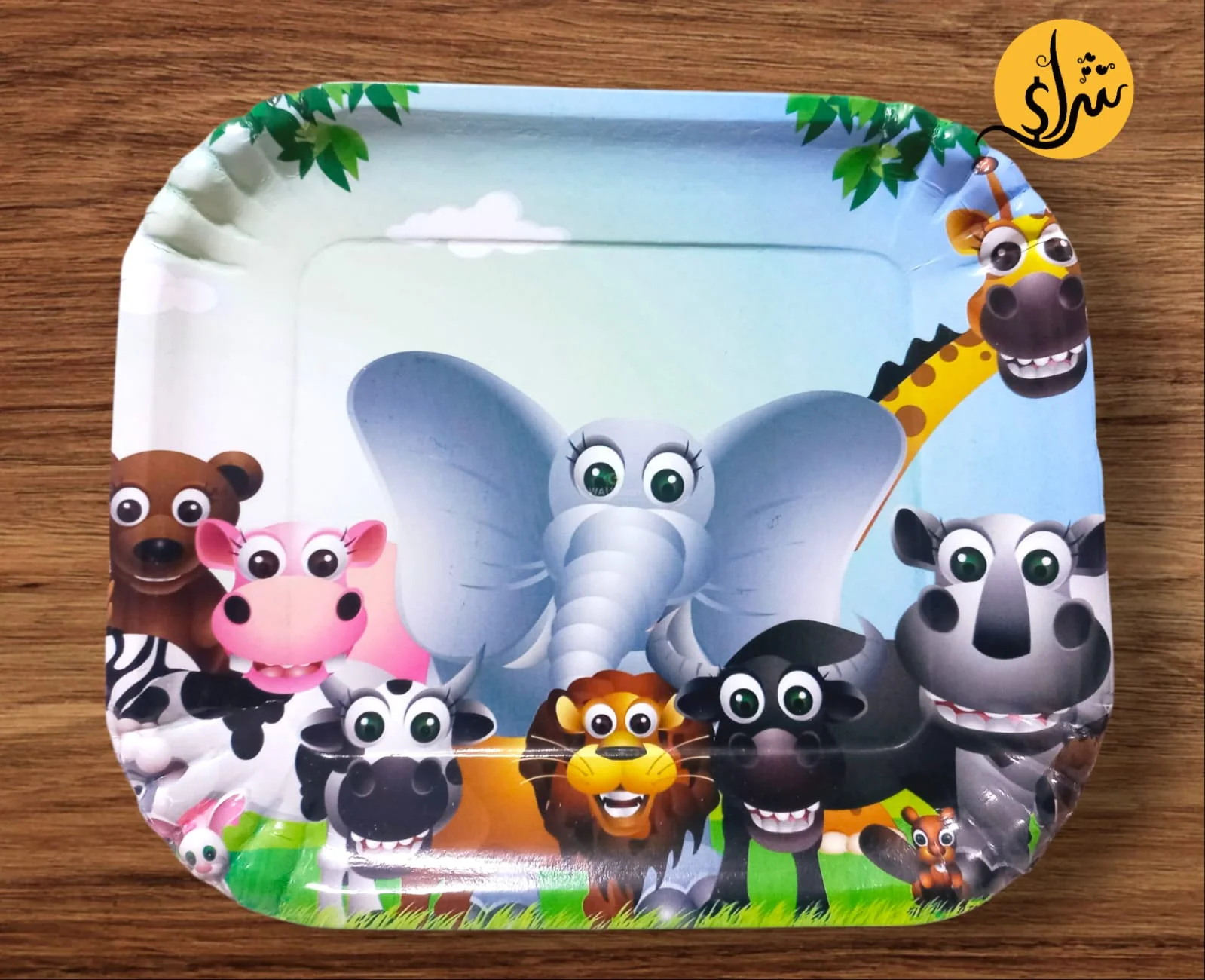 اطباق عيد ميلاد شكل حيوانات الغابه  باكيت 10 قطع